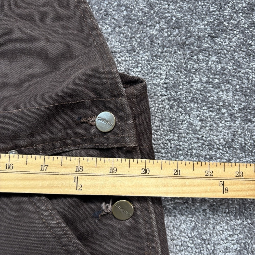 Vintage‎ Carhartt Bib Overalls Mens 40x32 Brown Canvas Quilted Insulated R27 DKB - Picture 13 of 14